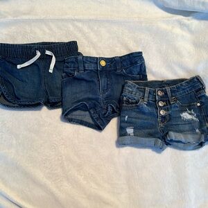 Denim shorts 12/18 month bundle